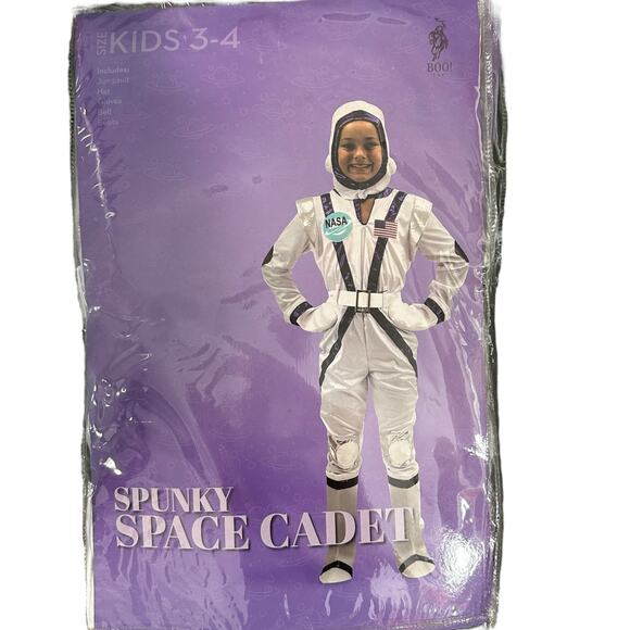 Spunky Space Cadet Astronaut Child's Kids Halloween Costume Silver Age 3-4 - Picture 3 of 8